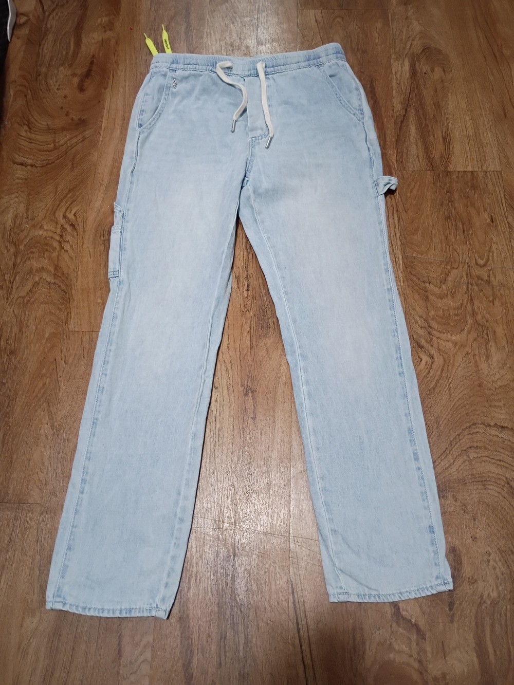 Renuar Light Blue Relaxed Drawstring Jeans for Men